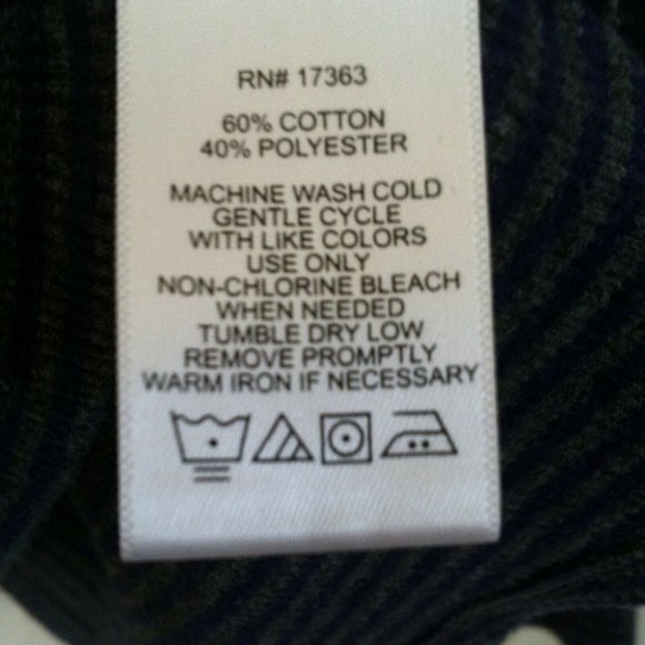 ANNE KLEIN | Women's Long Sleeve Striped Knit Top Grey Blue Size Small - Picture 4 of 7